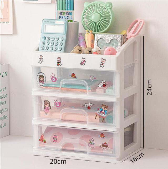 Compact Office Desk Storage Container Box