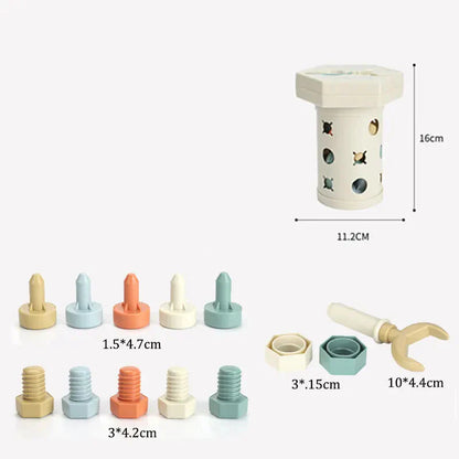 Wooden Educational Screw Toy Set