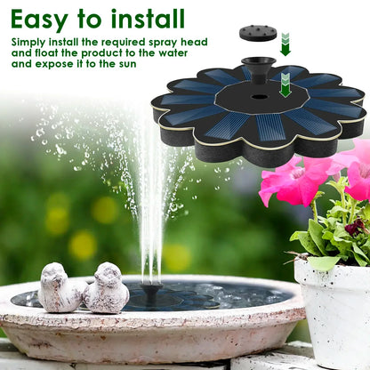 Outdoor Solar Powered Water Fountain Kit