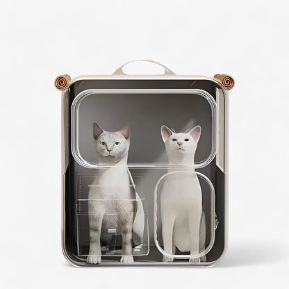 Pet Friendly Rolling Cat Carrier Backpack