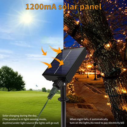 Outdoor Solar Fairy Lights 100M Waterproof Remote Control - Fesara