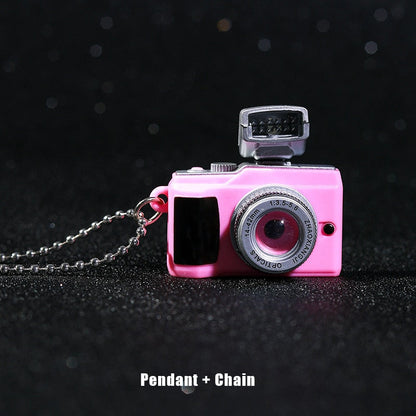 Retro Camera Pendant Torch Necklace