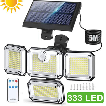 Bright Solar Powered Motion Sensor Outdoor Lamp 2000LM