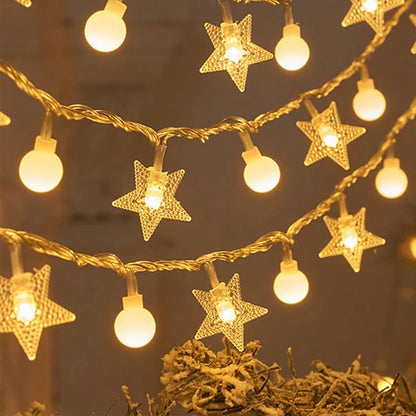 Fesara LED Fairy Lights Snowflake Design Warm White