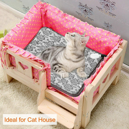 Warm Pet Heating Pad with Timer and Waterproof Coat