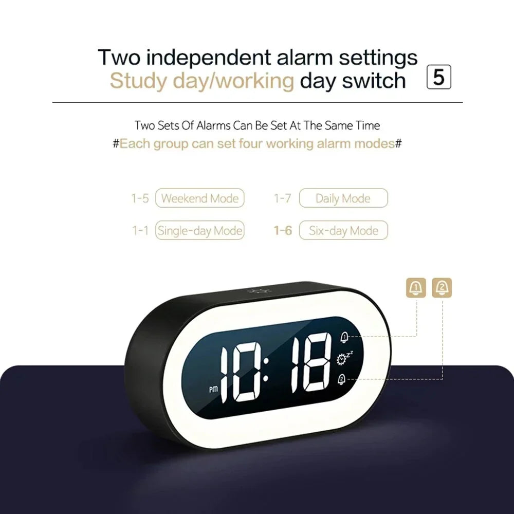 Wake Up Light Alarm Clock with Dimmable Nightlight
