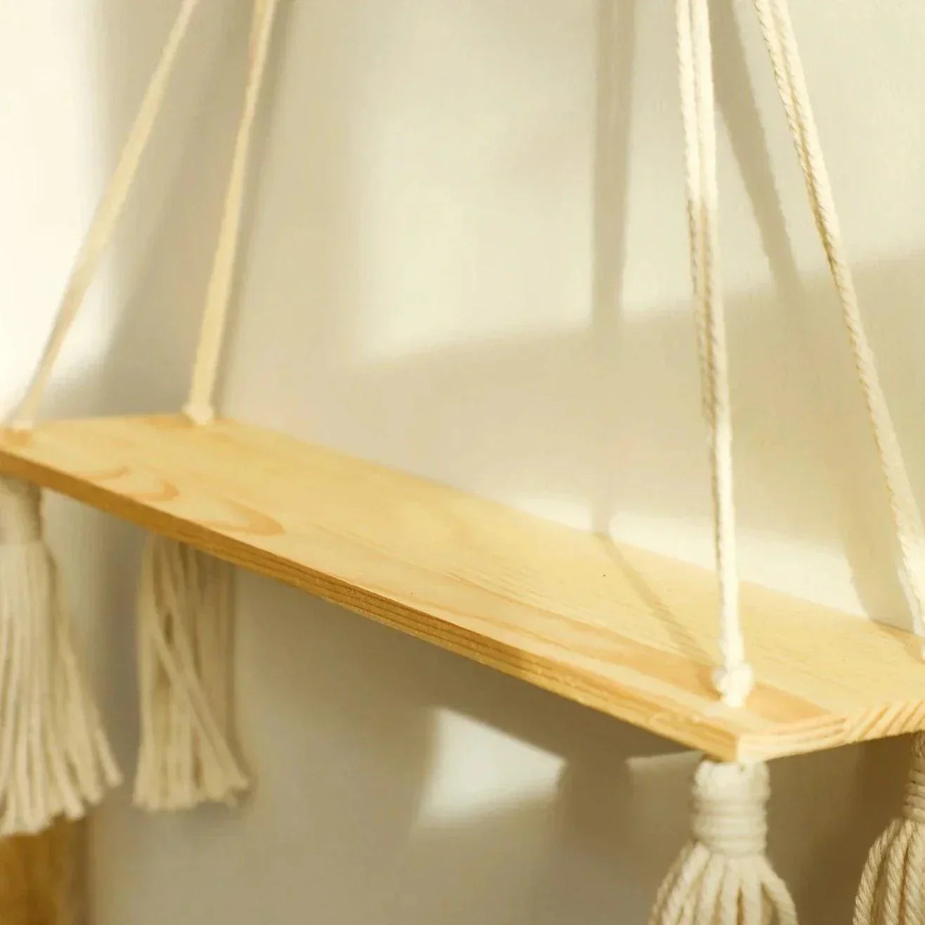 Rustic Macrame Wood Wall Decor