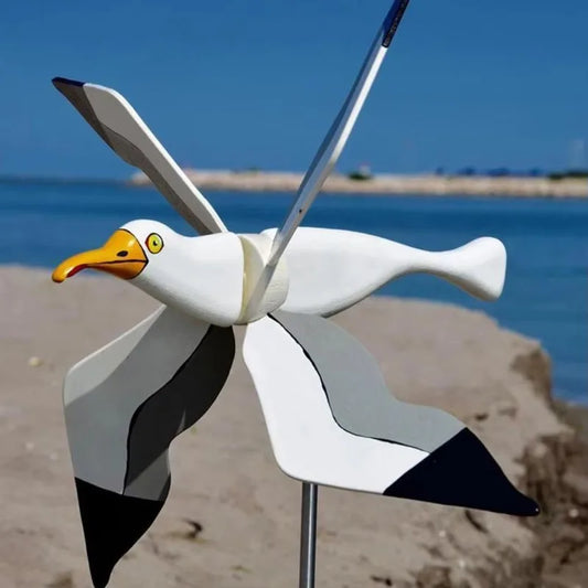 Colorful Outdoor Wind Spinner Seagull Decor - Fesara