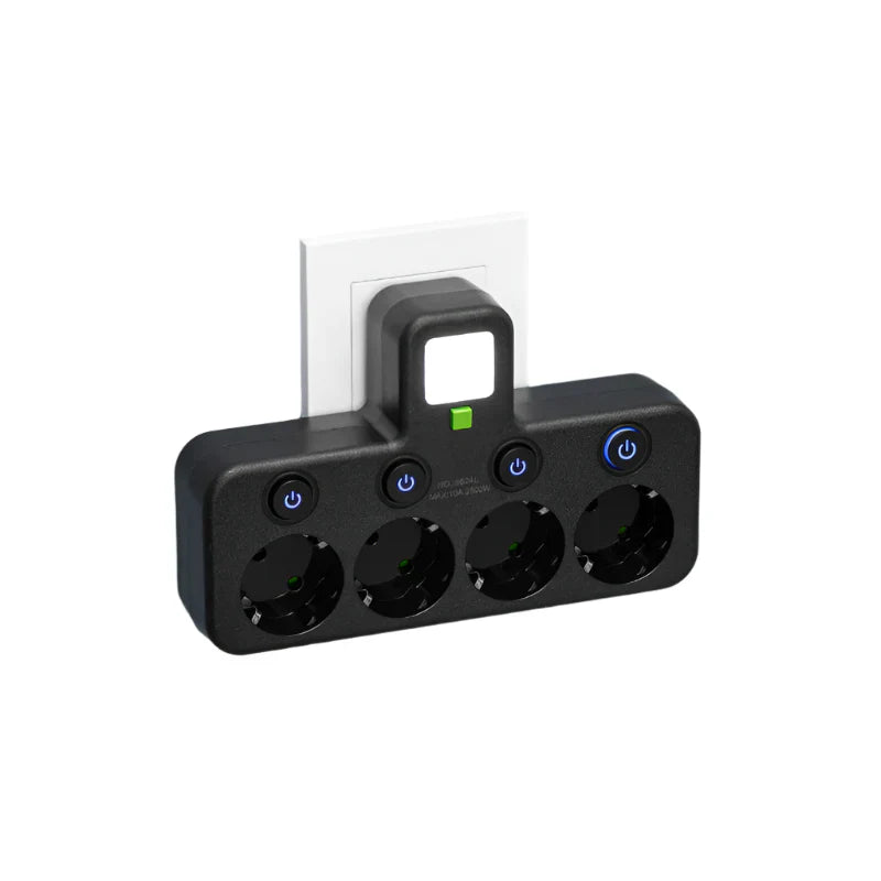 Powerful 4 Socket Surge Protector with USB and Type C