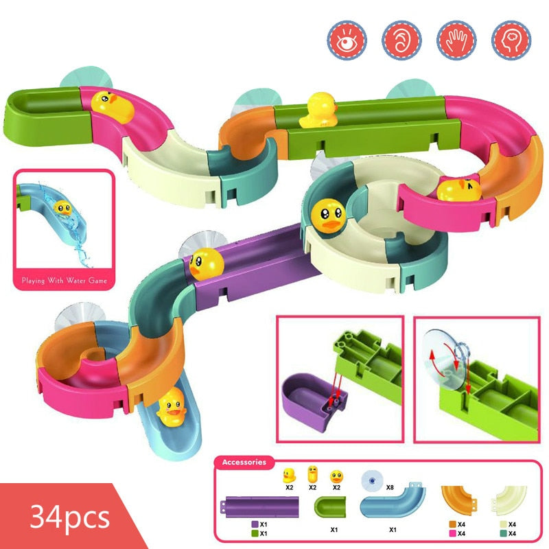 Fun Rubber Stacking Duck Bath Toys - Fesara