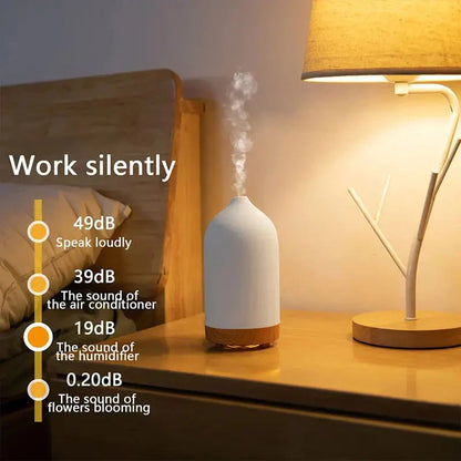 Ceramic Essential Oil Diffuser with Colorful LED Light