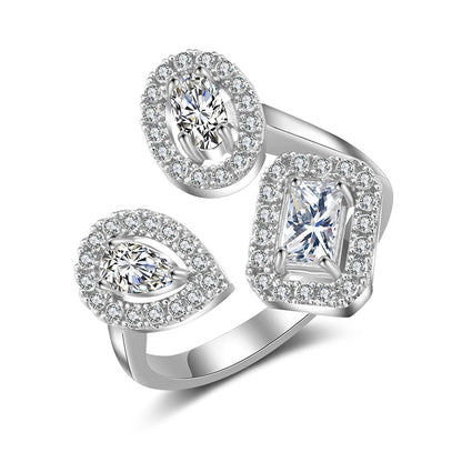 Fesara | Teardrop Zircon Elegant Adjustable Ring
