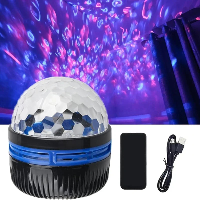 Colorful LED Night Light Projector with Music and Remote