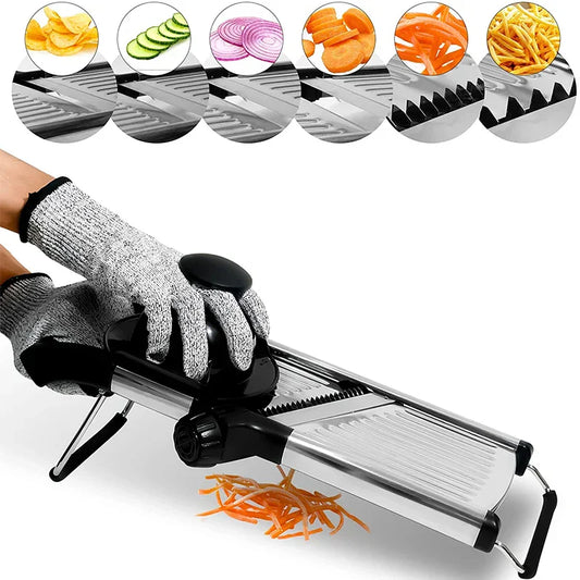 Easy Vegetable Slicer with Sharp Stainless Steel Blade - Fesara