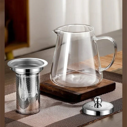 Large Heatproof Glass Teapot with Stainless Steel Infuser