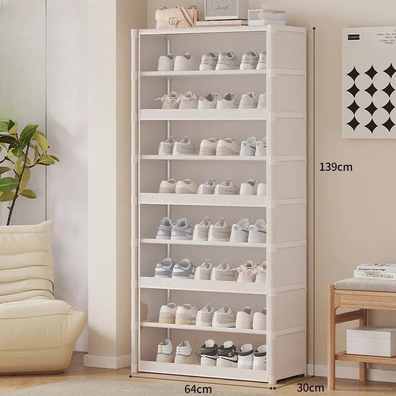 Clear Stackable Shoe Organizer Cabinet