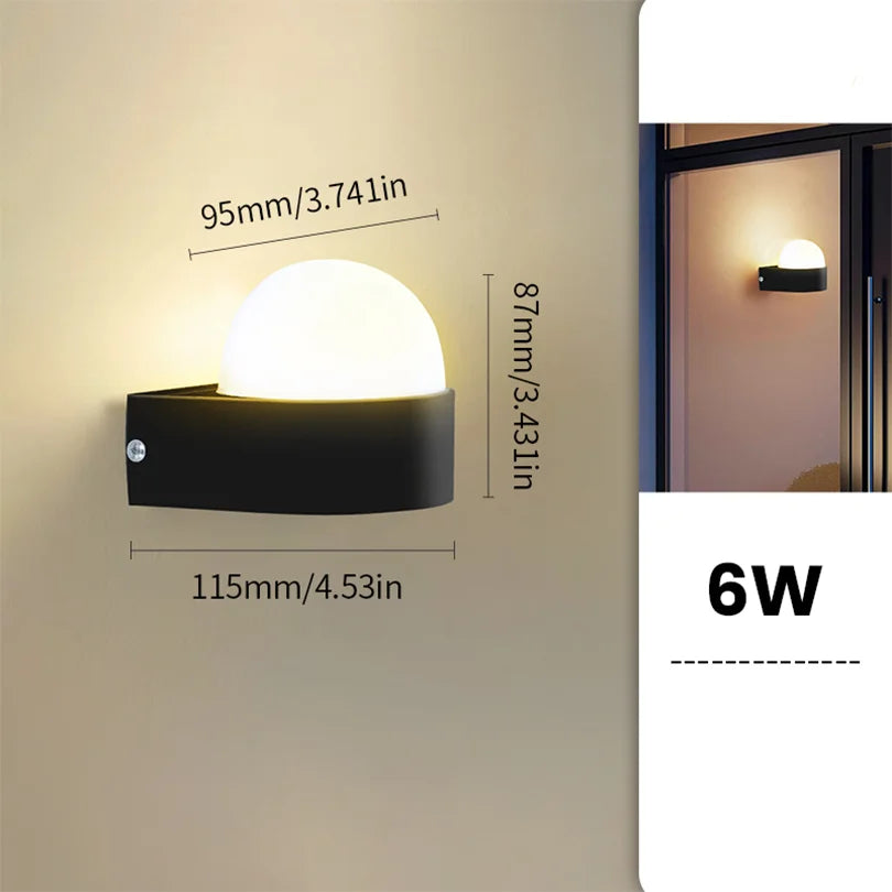 Outdoor Motion Sensor LED Wall Light 6W 12W Waterproof