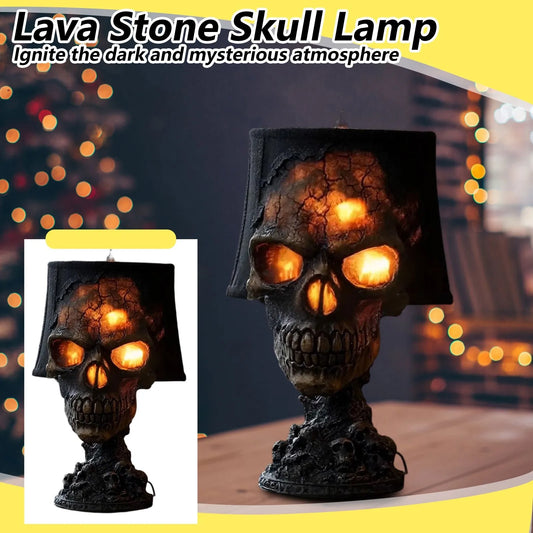 Spooky Skull Table Lamp Dark LED Light - Fesara