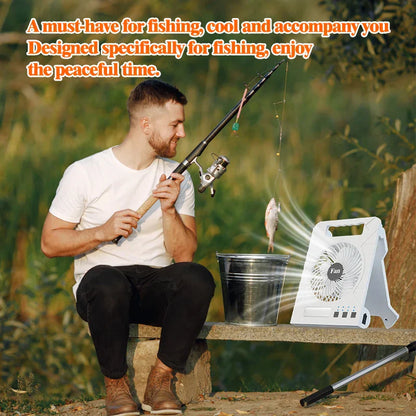 VenturioX Portable Solar Camp Fan with LED Light