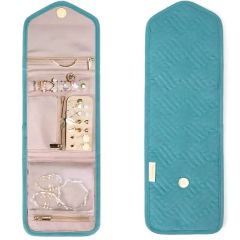 Portable Travel Jewelry Roll Up Storage Pouch