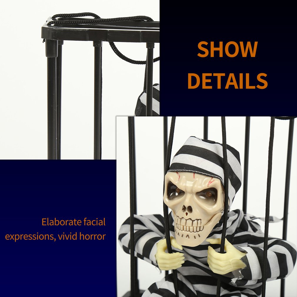 Spooky Skeleton Cell Prisoner Halloween Decor