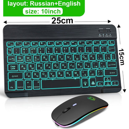 Compact Wireless Bluetooth Keyboard Mouse Combo