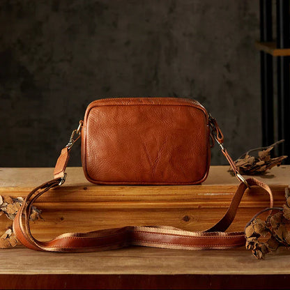 Classic Small Genuine Leather Crossbody Bag
