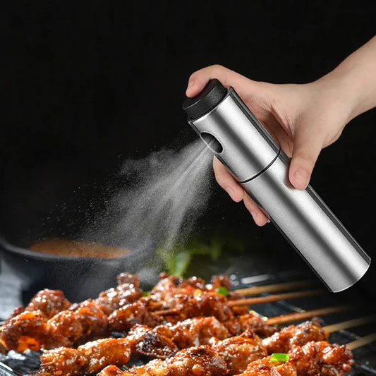 Premium Oil Sprayer Bottle - 100ml Stainless Steel Refillable - Fesara