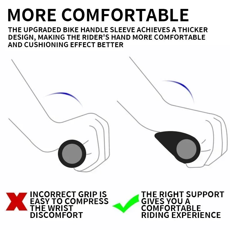 Ergonomic Mountain Bike Grips with Shock Absorption – Non-Slip Rubber Handlebar Grips for Ultimate Comfort-4