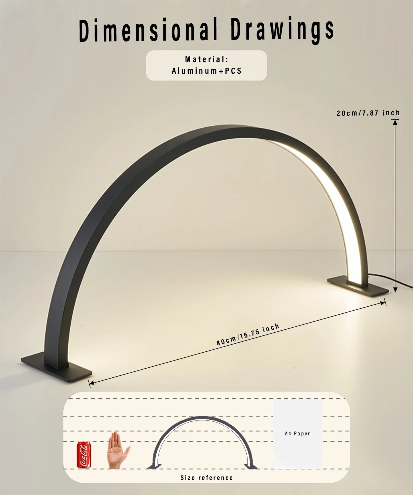 Portable LED Nail Light with Half Moon Design