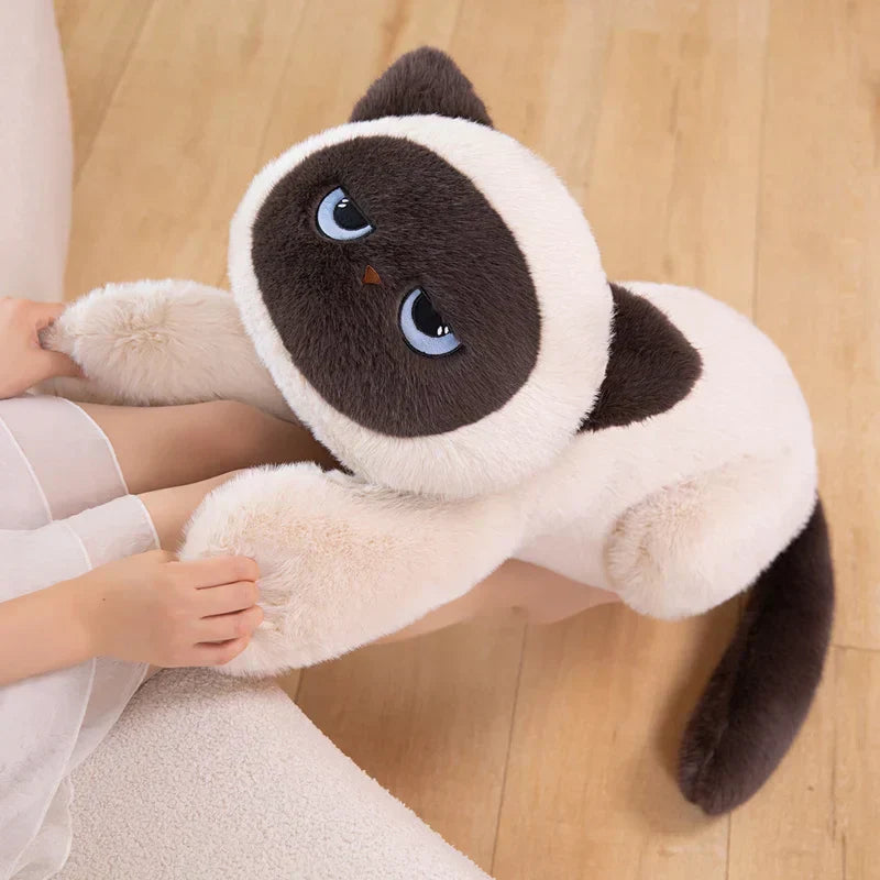 Cute Siamese Kitten Soft Plush Toy