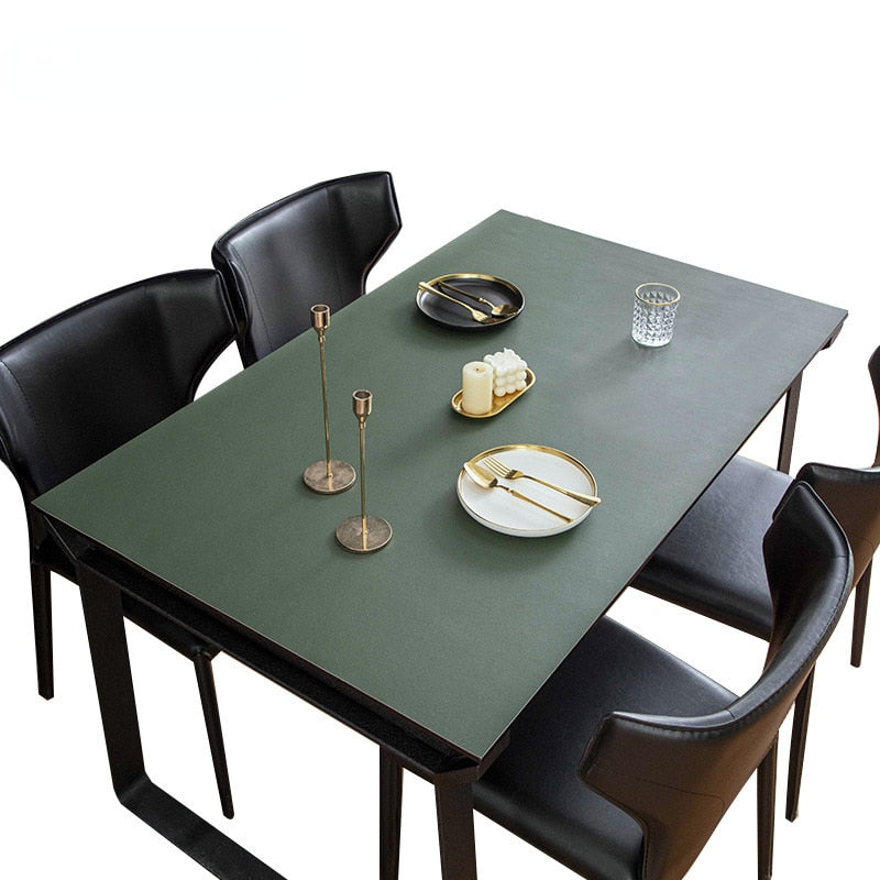 Simple Leather Waterproof Table Pad