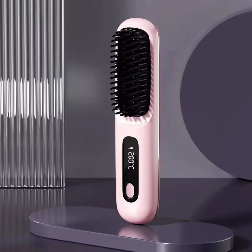 Compact Hair Straightening Brush