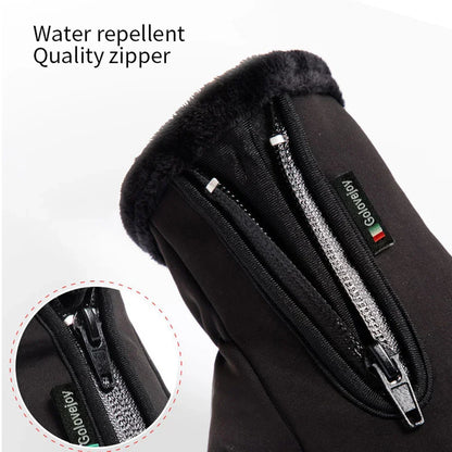 Warm Waterproof Motorcycle Gloves Touchscreen Fleece Lined