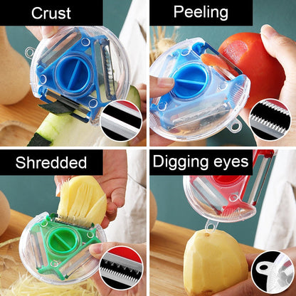 Premium 3-in-1 Stainless Steel Vegetable Peeler