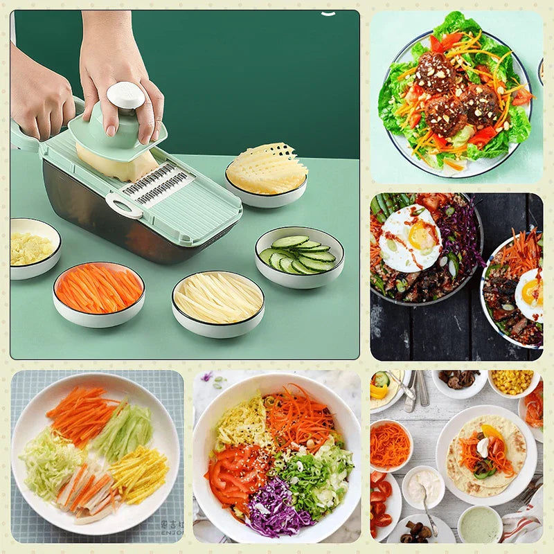 Easy 5-in-1 Veggie Chopper with Container