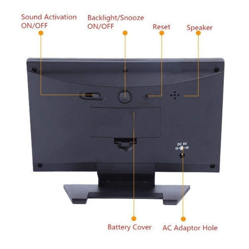 Digital Alarm Clock Weather Station Display