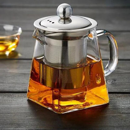 Clear Glass Teapot with Metal Infuser, 550/750/950ml