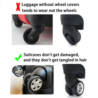 Durable Luggage Wheels Protective Caps 8 Pack