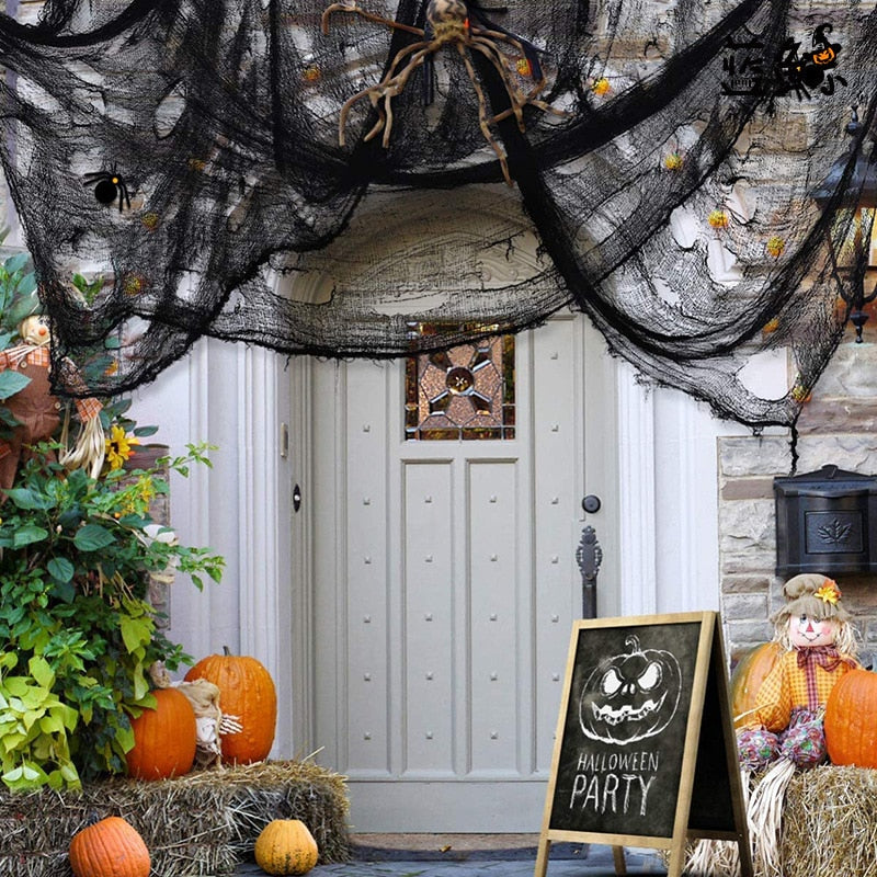 Spooky Fake Spider Web Decorations