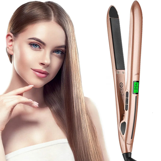 Digital Ceramic Hair Styler and Flat Iron with LCD Screen - Fesara