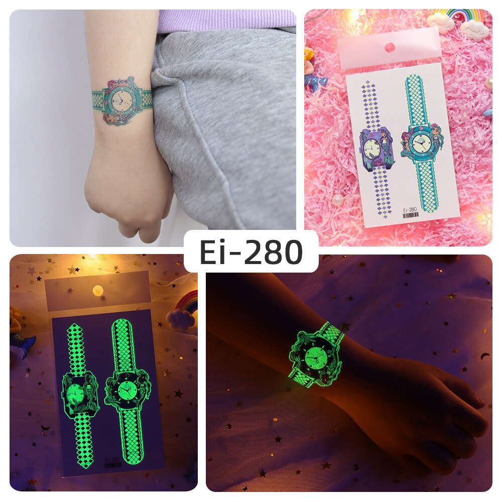 Glowing Temporary Tattoo Watch Skin