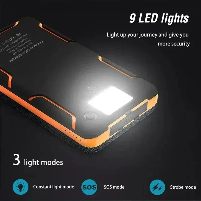 Portable Solar Powered Battery Pack 20000mAh