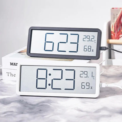Big LED Digital Clock with Temp and Humidity