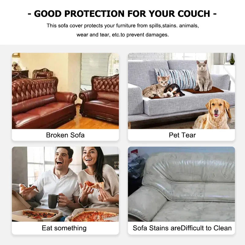 Stretchy Fabric Sofa Slipcover | Fit 1-4 Seaters & L-Shaped