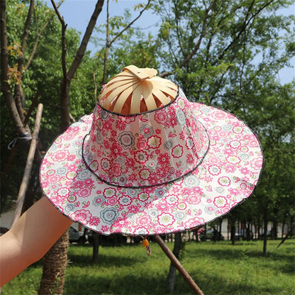 Natural Bamboo Folding Sun Hat