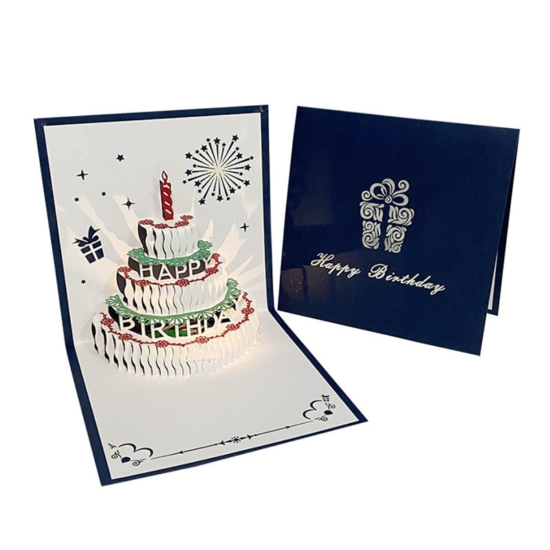 Colorful 3D Musical Birthday Greeting Cards