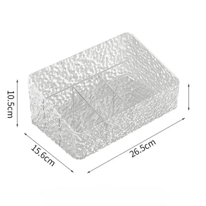 Spacious Makeup Storage Box with Wave Pattern