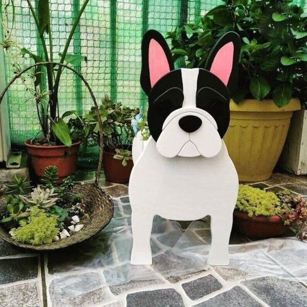 Variant image for Dog-Themed Flowerpot – Durable Decorative Planter for Dog Lovers in Various Sizes – Indoor/Outdoor Use-9
