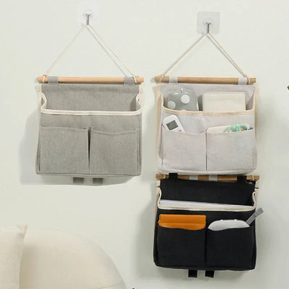 Compact Linen Hanging Storage Bag Organizer